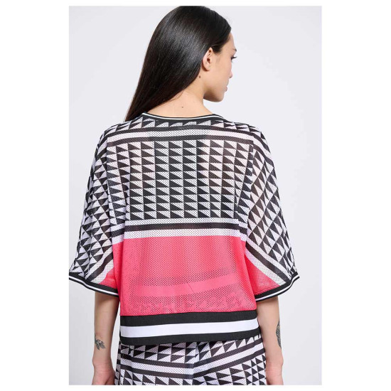 Bodytalk Γυναικεία κοντομάνικη μπλούζα Loose Fine Mesh T-Shirt